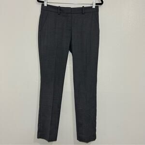 Theory Wool Straight Leg Crop Pants Gray Size 2